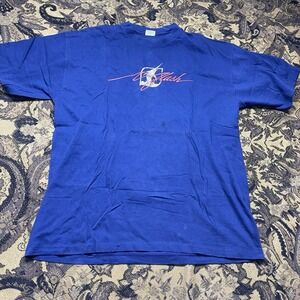 Vtg 80s Flash Swordswish Graphic Navy Blue Shirt Mens Size XXL